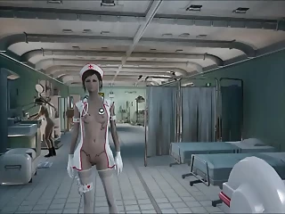 Fallout 4 Nurse Fucked In The Shower With Grandpa